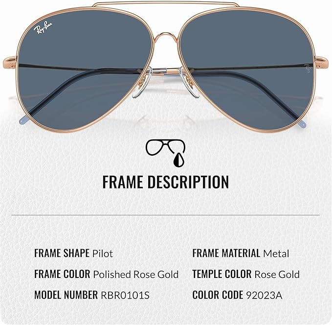 Ray-Ban RBR0101S Aviator Reverse Pilot Sunglasses